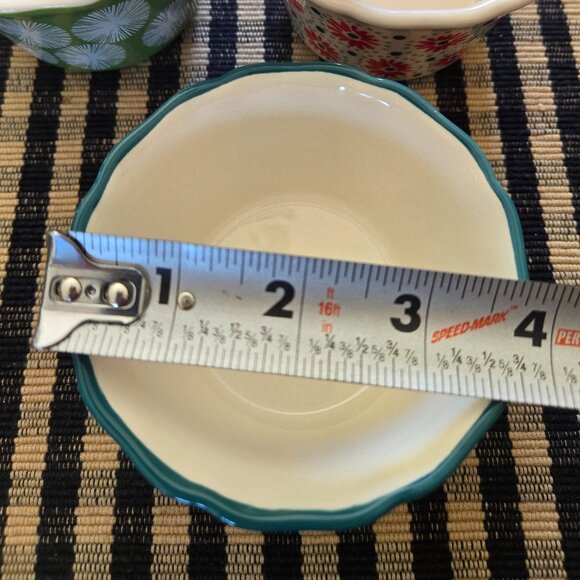 The Pioneer Woman Stoneware Bakeware Ramekin Lot slight glazing 4 piece set - Picture 13 of 15